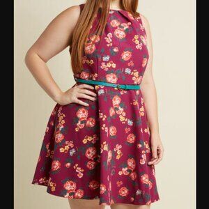 Modcloth Lucky Floral Dress